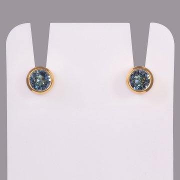 Brillantes Studex March Aquamarine - Chapado en oro
