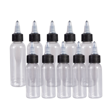 5 Botellas De Plástico Para Tinta De Tatuaje (Varios Tamaños)