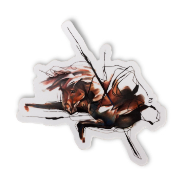 Pegatina Ivana Tattoo Art - Horse (Brillo - 5.5"/15cm)