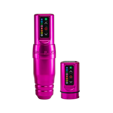 Máquina Para Maquillaje Permanente  con Powerbolt Adicional Microbeau Spektra Flux S - Rosa / Chicle