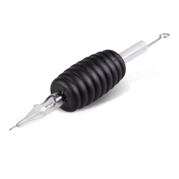 Caja De 20 Conjuntos Desechables Para Tatuar Killer Ink Mango 25MM Punta Redonda Aguja Bugpin 0.25MM Redondas Para Contornear