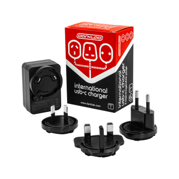 Adaptador Internacional para Cable de Corriente con Conexiones EU-UK-AU